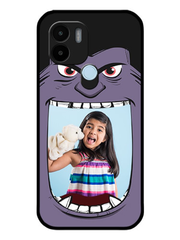 Custom Xiaomi Redmi A1 Plus Custom Glass Phone Case - Angry Monster Design