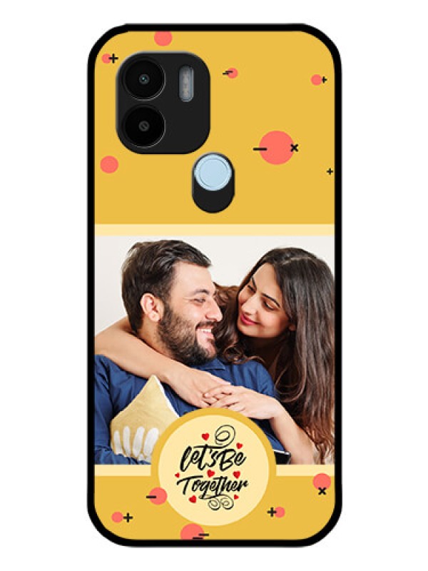 Custom Xiaomi Redmi A1 Plus Photo Printing on Glass Case - Lets be Together Design