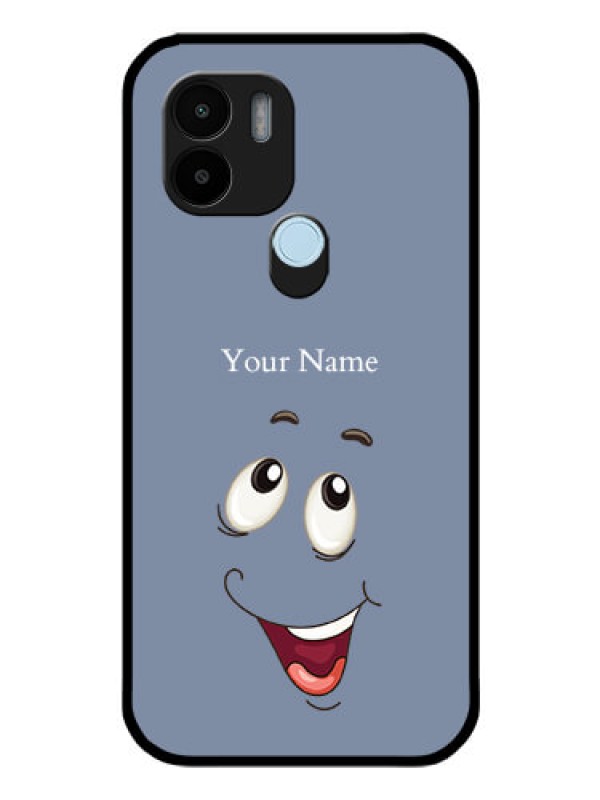 Custom Xiaomi Redmi A1 Plus Photo Printing on Glass Case - Laughing Cartoon Face Design