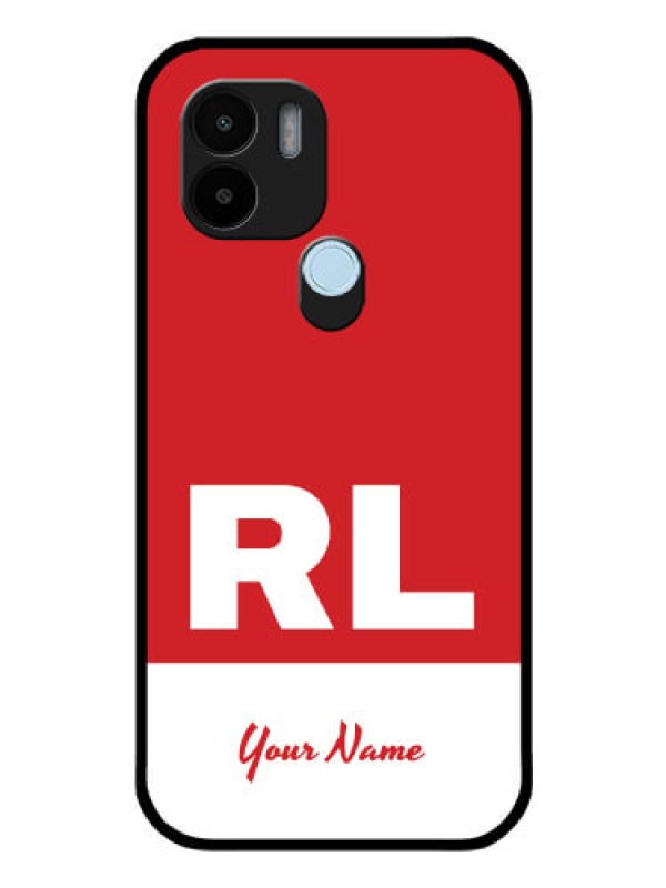 Custom Xiaomi Redmi A1 Plus Personalized Glass Phone Case - dual tone custom text Design