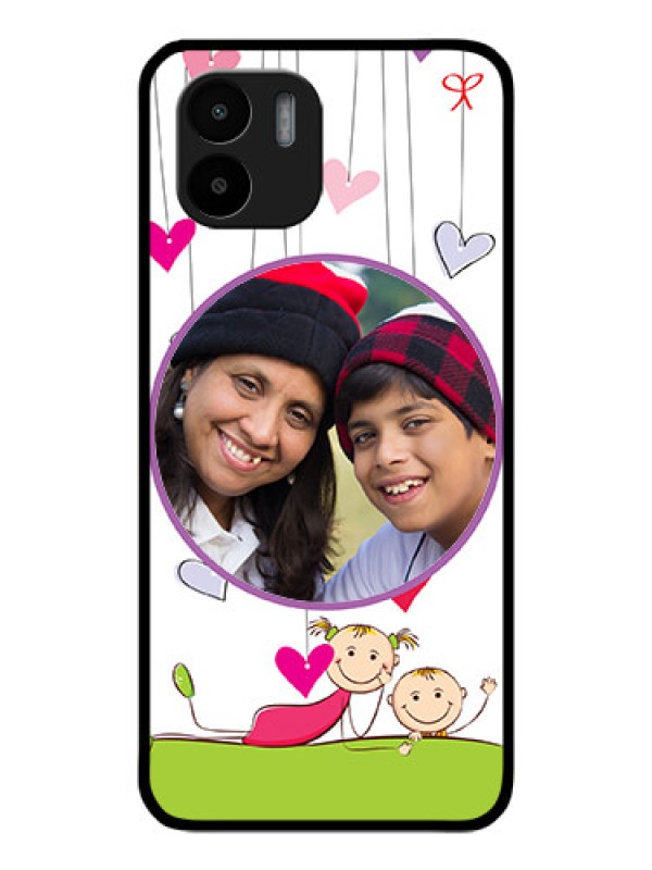 Custom Redmi A1 Photo Printing on Glass Case - Cute Kids Phone Case Design