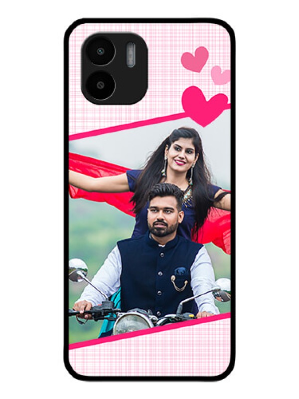 Custom Redmi A1 Custom Glass Phone Case - Love Shape Heart Design