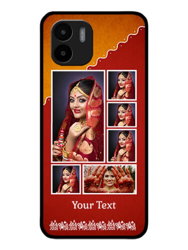 Custom Redmi A1 Personalized Glass Phone Case - Wedding Pic Upload Design