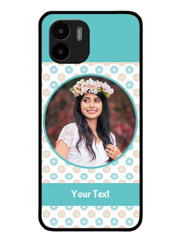 Custom Redmi A1 Custom Glass Mobile Case - Beautiful Flowers Design