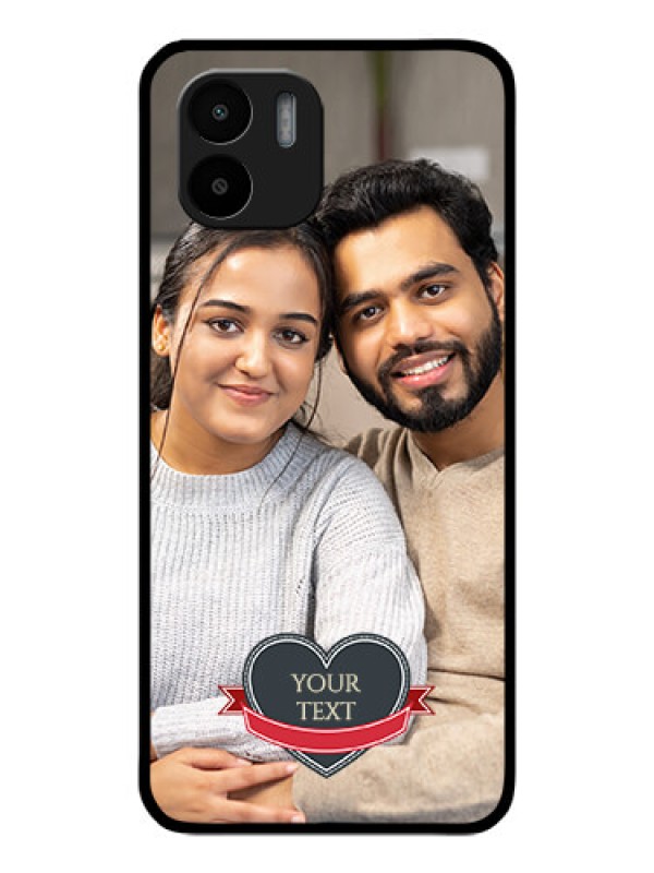 Custom Redmi A1 Custom Glass Phone Case - Just Married Couple Design