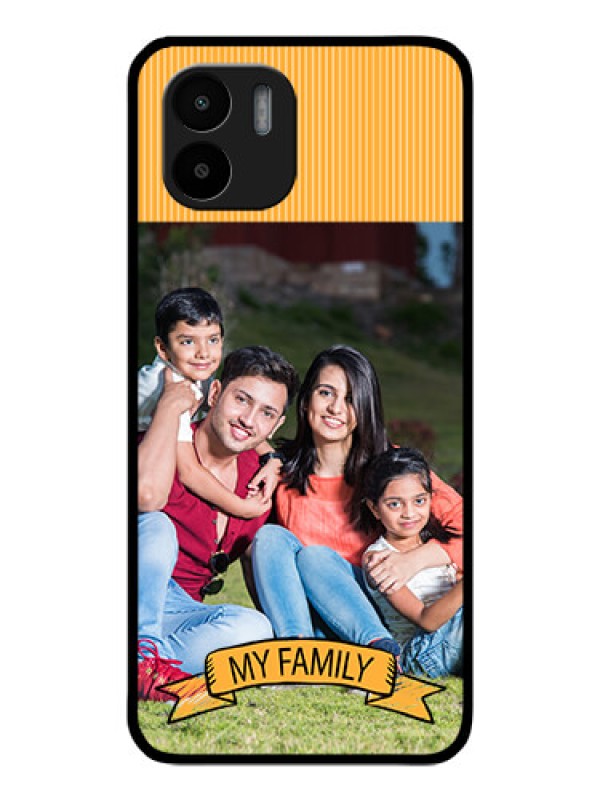 Custom Redmi A1 Custom Glass Phone Case - My Family Design