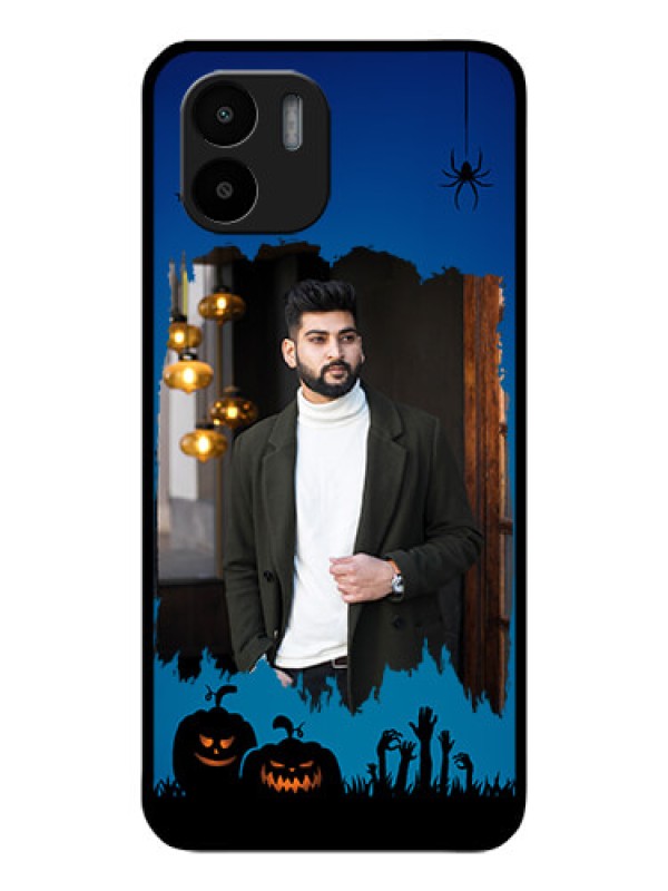 Custom Redmi A1 Photo Printing on Glass Case - with pro Halloween design