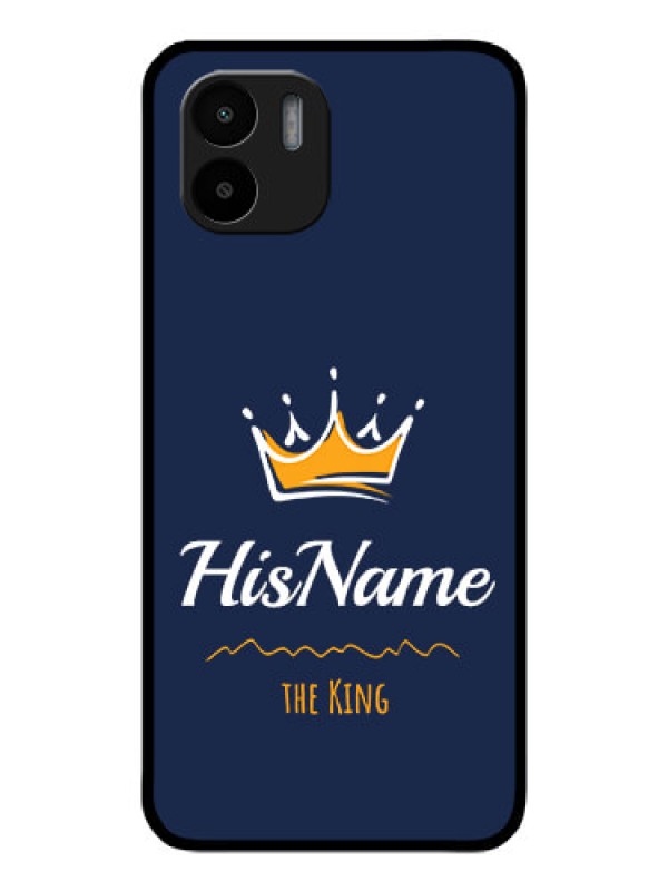 Custom Redmi A1 Glass Phone Case King with Name