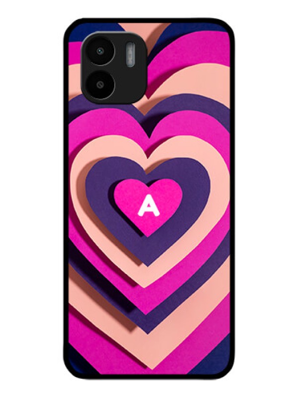 Custom Xiaomi Redmi A1 Custom Glass Mobile Case - Cute Heart Pattern Design