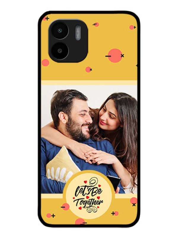 Custom Xiaomi Redmi A1 Photo Printing on Glass Case - Lets be Together Design