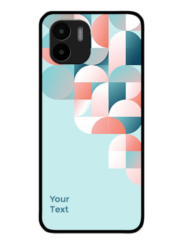 Custom Xiaomi Redmi A1 Custom Glass Phone Case - Stylish Semi-circle Pattern Design