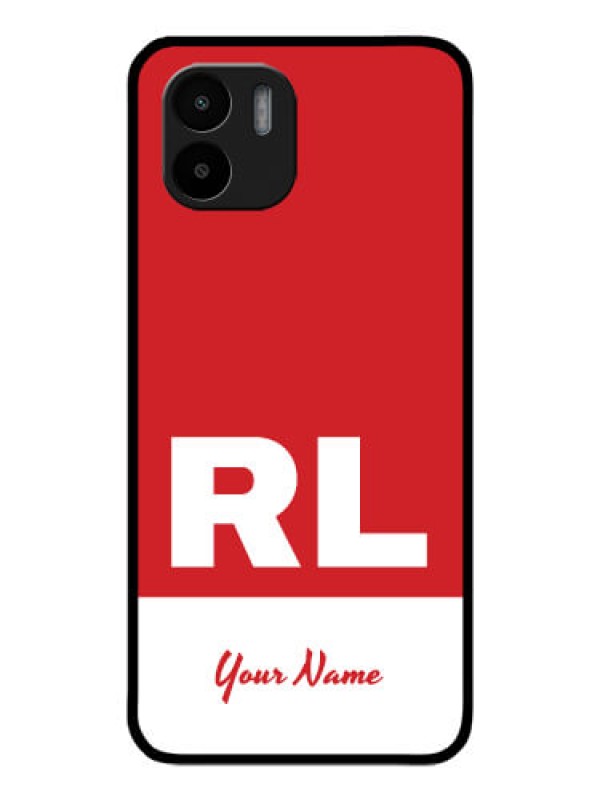Custom Xiaomi Redmi A1 Personalized Glass Phone Case - dual tone custom text Design