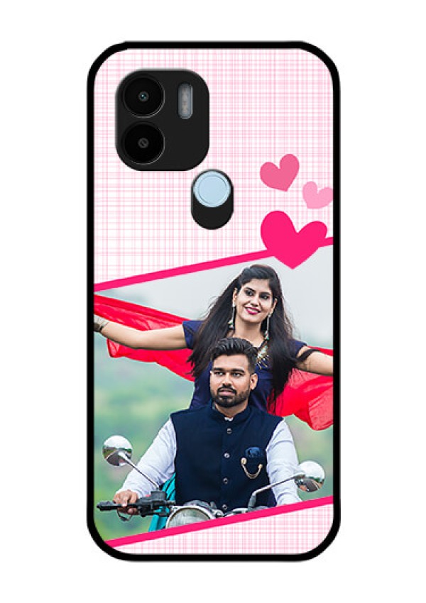 Xiaomi Redmi A2 Plus Custom Glass Phone Case - Love Shape Heart Design