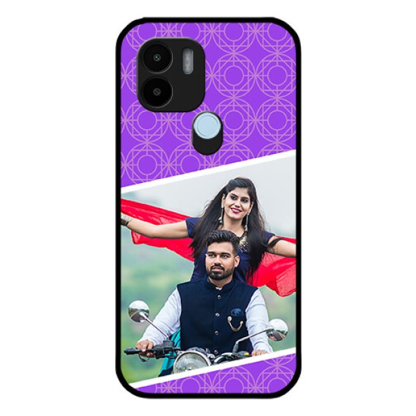 Xiaomi Redmi A2 Plus Custom Glass Phone Case - Violet Pattern Design