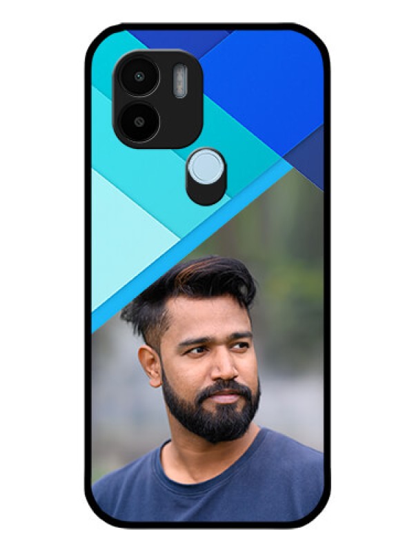 Custom Xiaomi Redmi A2 Plus Custom Glass Phone Case - Blue Pattern Design