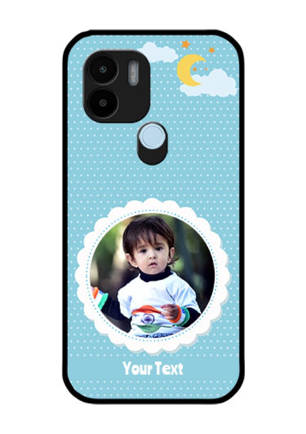 Xiaomi Redmi A2 Plus Personalised Glass Phone Case - Violet Pattern Design