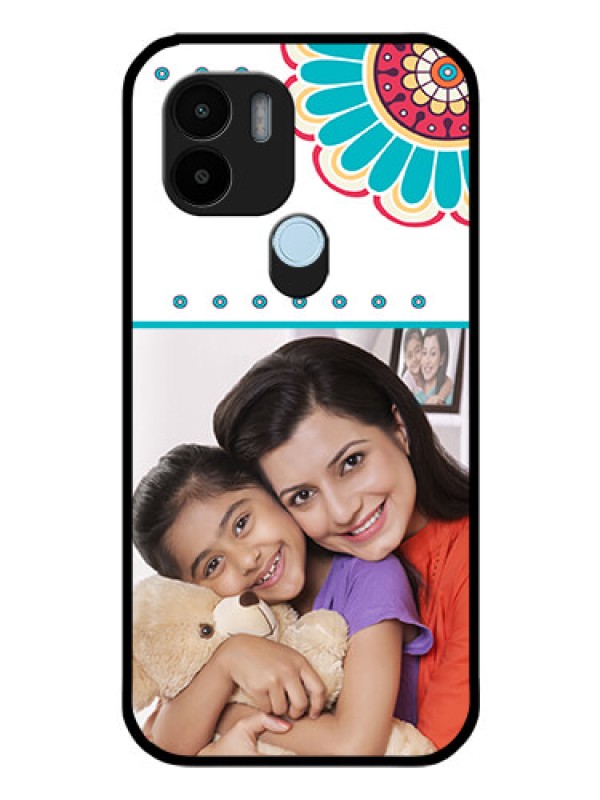 Custom Xiaomi Redmi A2 Plus Custom Glass Phone Case - Flower Design