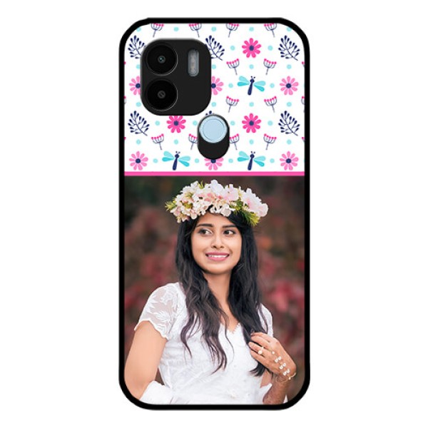 Xiaomi Redmi A2 Plus Photo Printing on Glass Case - Colorful Flower Design Xiaomi Redmi A2 Plus Photo Printing on Glass Case - Colorful Flower Design