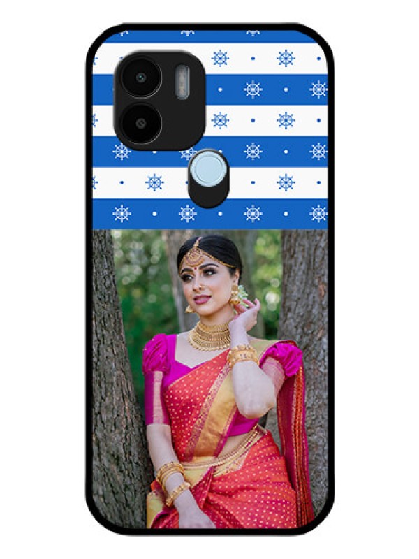 Custom Xiaomi Redmi A2 Plus Photo Printing on Glass Case - Snow Pattern Design
