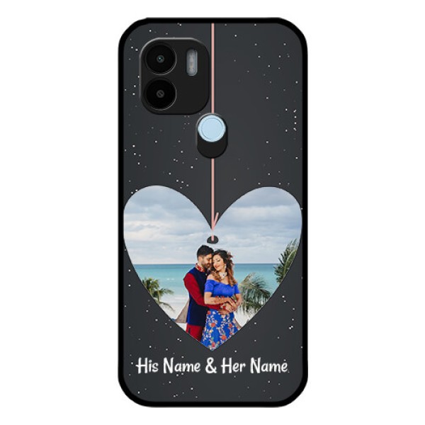 Xiaomi Redmi A2 Plus Custom Glass Phone Case - Hanging Heart Design