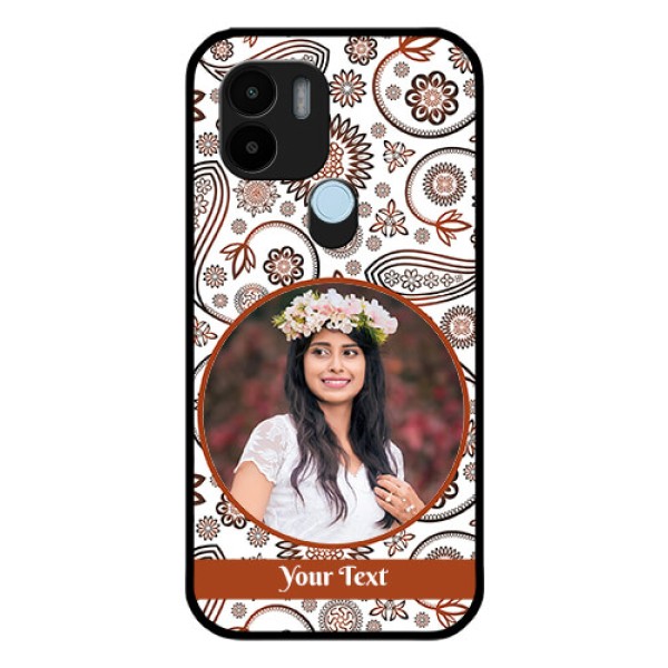 Xiaomi Redmi A2 Plus Custom Glass Mobile Case - Abstract Flower Design Xiaomi Redmi A2 Plus Custom Glass Mobile Case - Abstract Flower Design