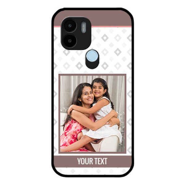 Xiaomi Redmi A2 Plus Photo Printing on Glass Case - Simple Diamond Design Xiaomi Redmi A2 Plus Photo Printing on Glass Case - Simple Diamond Design