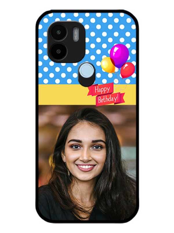 Custom Xiaomi Redmi A2 Plus Custom Glass Mobile Case - Happy Birthday Design