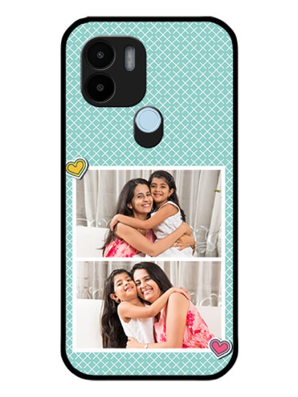 Custom Xiaomi Redmi A2 Plus Custom Glass Phone Case - 2 Image Holder with Pattern Design
