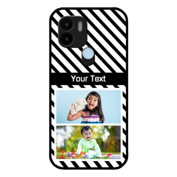 Xiaomi Redmi A2 Plus Photo Printing on Glass Case - Black And White Stripes Design Xiaomi Redmi A2 Plus Photo Printing on Glass Case - Black And White Stripes Design