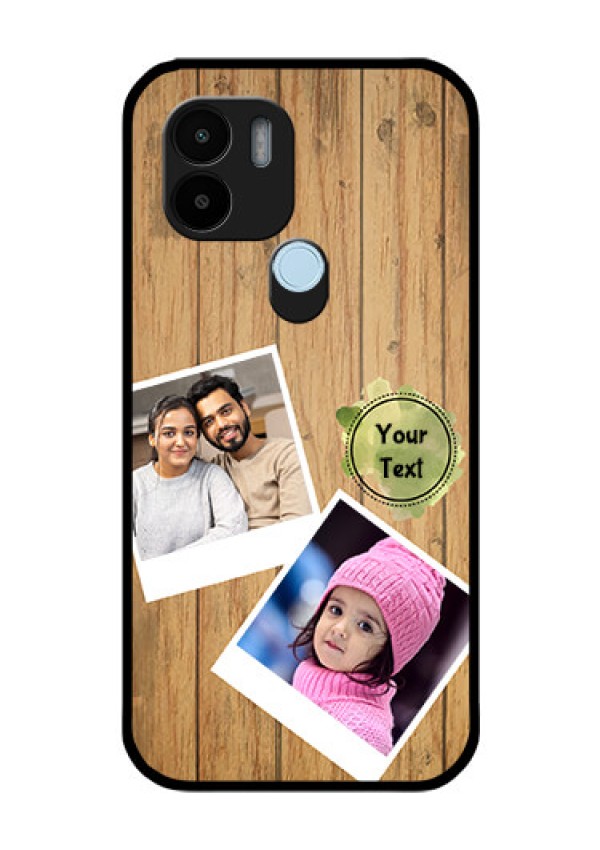 Xiaomi Redmi A2 Plus Custom Glass Phone Case - Wooden Texture Design