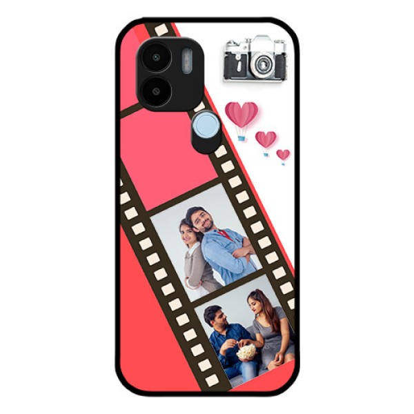 Xiaomi Redmi A2 Plus Personalized Glass Phone Case - 3 Image Holder with Film Reel Xiaomi Redmi A2 Plus Personalized Glass Phone Case - 3 Image Holder with Film Reel