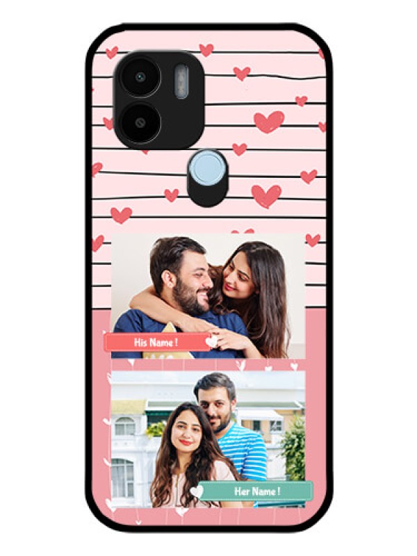 Custom Xiaomi Redmi A2 Plus Custom Glass Mobile Case - Photo with Heart Design