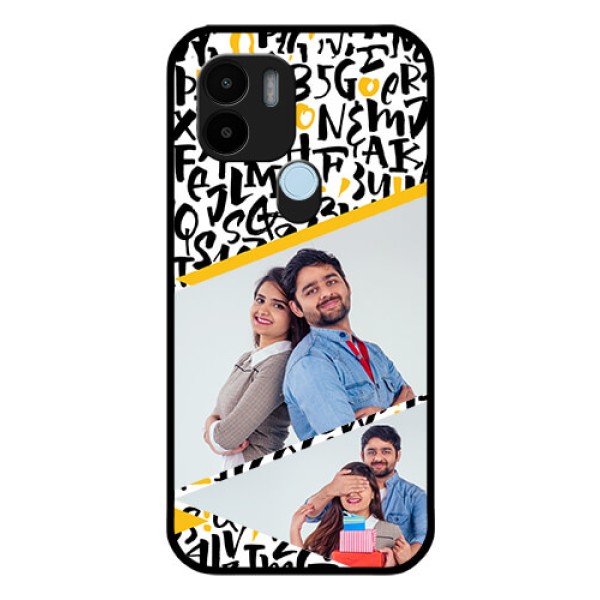 Xiaomi Redmi A2 Plus Custom Glass Mobile Case - Letters Pattern Design