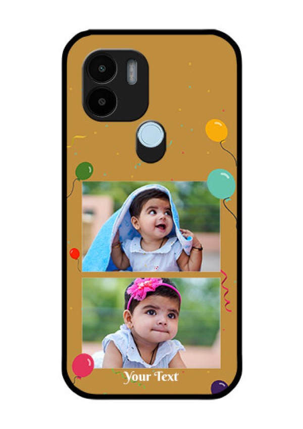 Xiaomi Redmi A2 Plus Personalized Glass Phone Case - Image Holder with Birthday Celebrations Design