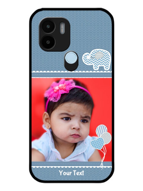 Custom Xiaomi Redmi A2 Plus Photo Printing on Glass Case - with Kids Pattern Design