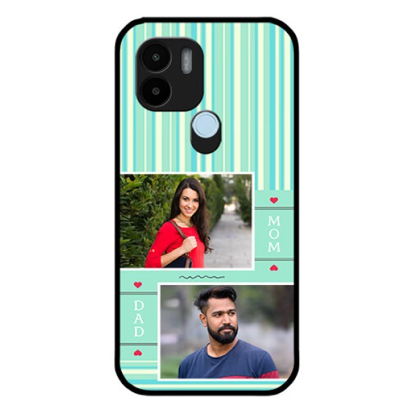 Xiaomi Redmi A2 Plus Custom Glass Phone Case - Mom & Dad Pic Design