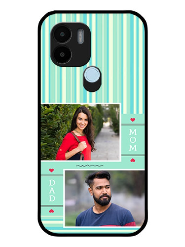 Custom Xiaomi Redmi A2 Plus Custom Glass Phone Case - Mom & Dad Pic Design