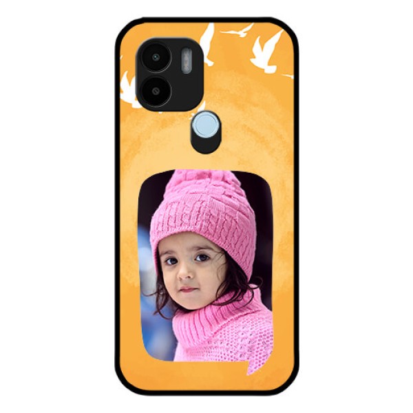Xiaomi Redmi A2 Plus Personalized Glass Phone Case - Water Color Design with Bird Icons