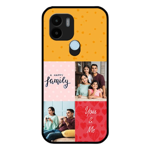 Xiaomi Redmi A2 Plus Personalized Glass Phone Case - Images with Quotes Design