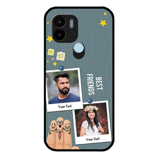 Xiaomi Redmi A2 Plus Personalized Glass Phone Case - Sticky Frames and Friendship Design Xiaomi Redmi A2 Plus Personalized Glass Phone Case - Sticky Frames and Friendship Design