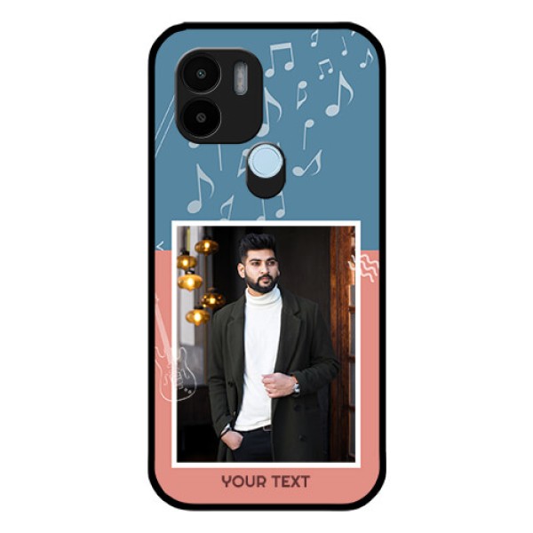 Xiaomi Redmi A2 Plus Photo Printing on Glass Case - with Color Musical Note Design Xiaomi Redmi A2 Plus Photo Printing on Glass Case - with Color Musical Note Design