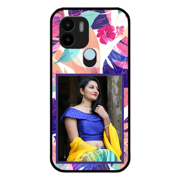 Xiaomi Redmi A2 Plus Custom Glass Mobile Case - Abstract Floral Design Xiaomi Redmi A2 Plus Custom Glass Mobile Case - Abstract Floral Design