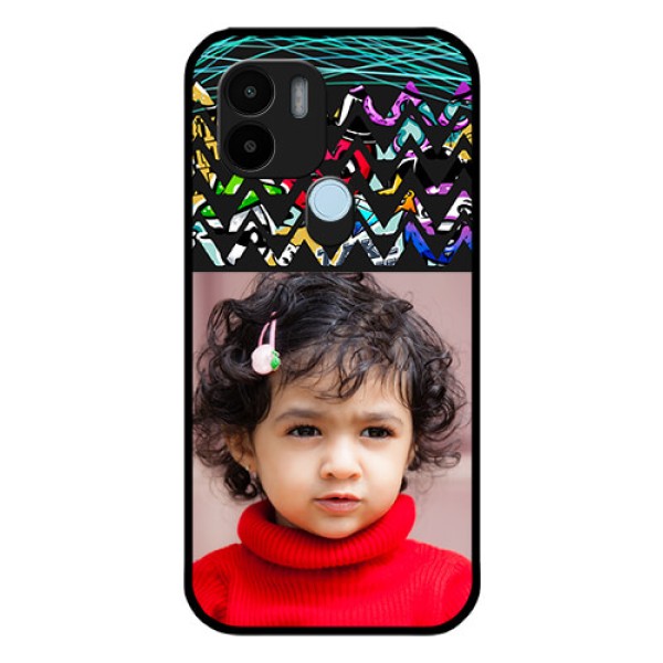 Xiaomi Redmi A2 Plus Personalized Glass Phone Case - Neon Abstract Design