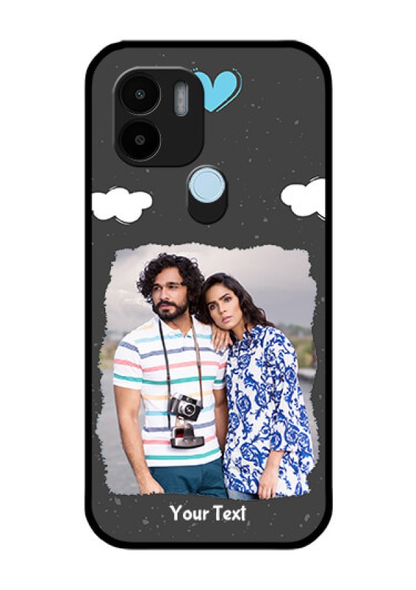 Xiaomi Redmi A2 Plus Custom Glass Phone Case - Splashes with love doodles Design