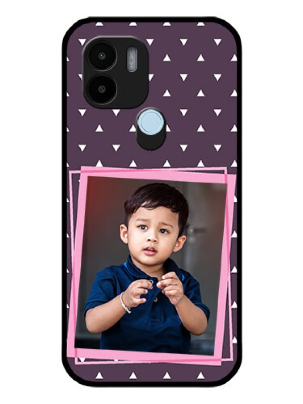 Custom Xiaomi Redmi A2 Plus Custom Glass Mobile Case - Triangle Pattern Dotted Design