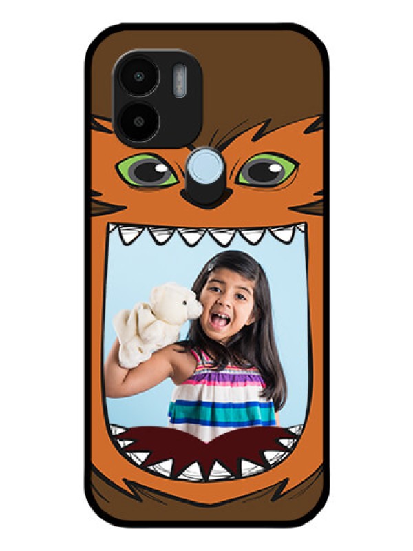 Custom Xiaomi Redmi A2 Plus Photo Printing on Glass Case - Owl Monster Back Case Design