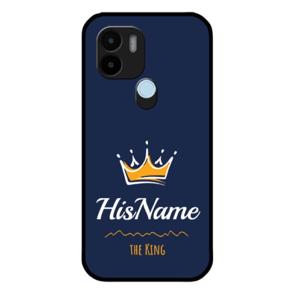 Xiaomi Redmi A2 Plus Glass Phone Case King with Name Xiaomi Redmi A2 Plus Glass Phone Case King with Name