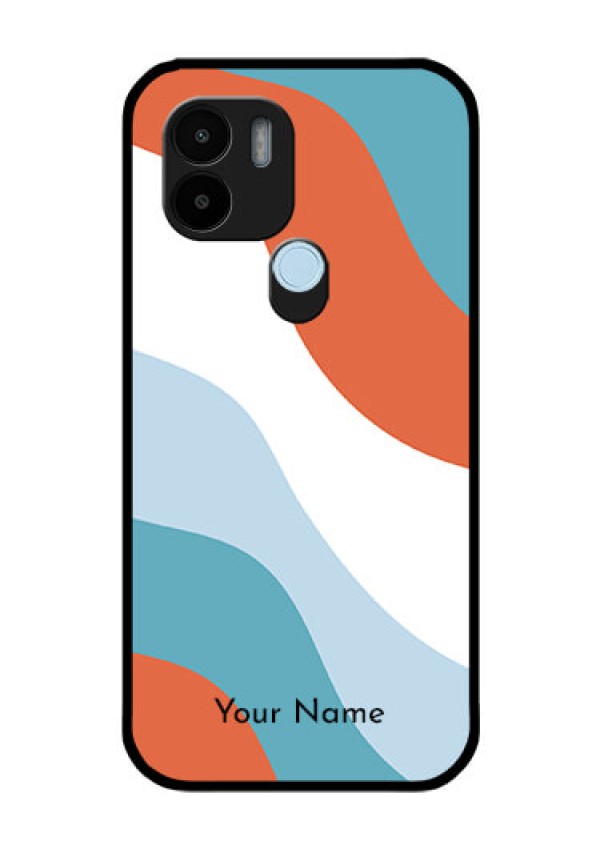 Xiaomi Redmi A2 Plus Custom Glass Mobile Case - coloured Waves Design