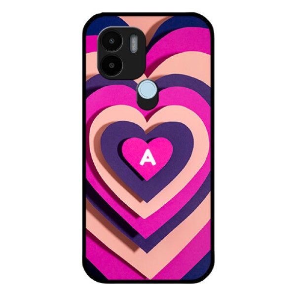 Xiaomi Redmi A2 Plus Custom Glass Mobile Case - Cute Heart Pattern Design Xiaomi Redmi A2 Plus Custom Glass Mobile Case - Cute Heart Pattern Design