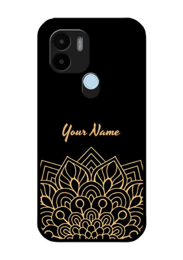 Xiaomi Redmi A2 Plus Custom Glass Phone Case - Golden mandala Design